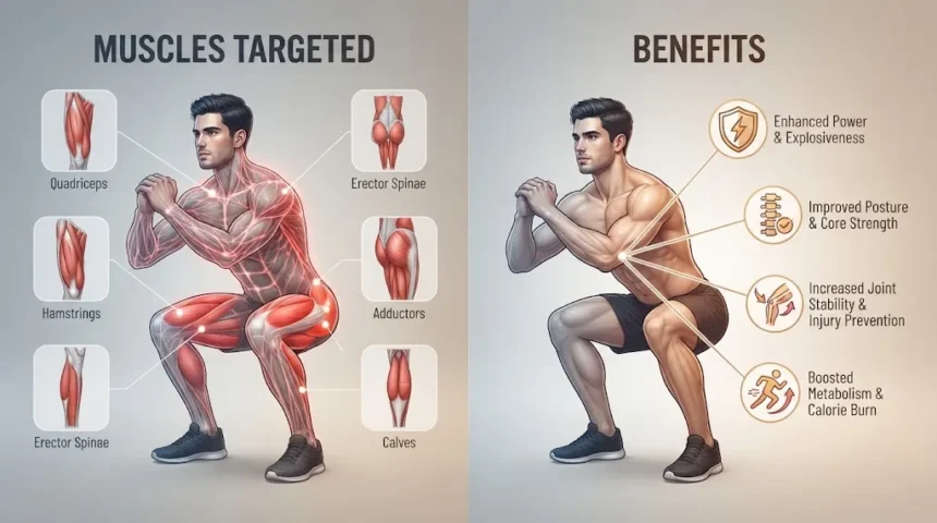 Squat Muscles Worked Muscles Targeted & Benefits